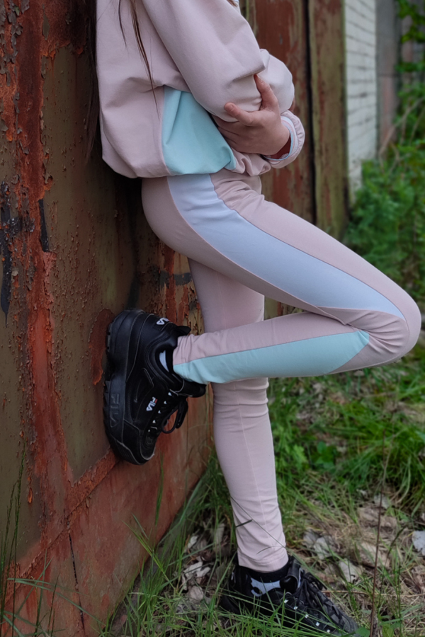 Legginsy spodnie Bella Dres Puder Róż by Lovetann