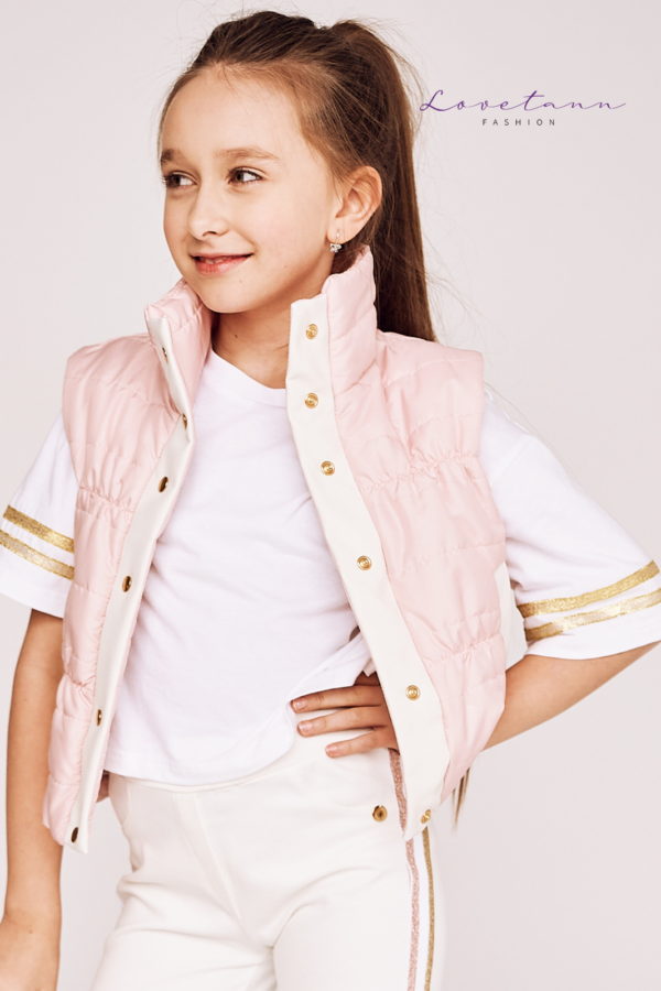 T-shirt koszulka Gold by Lovetann biały ze złotem