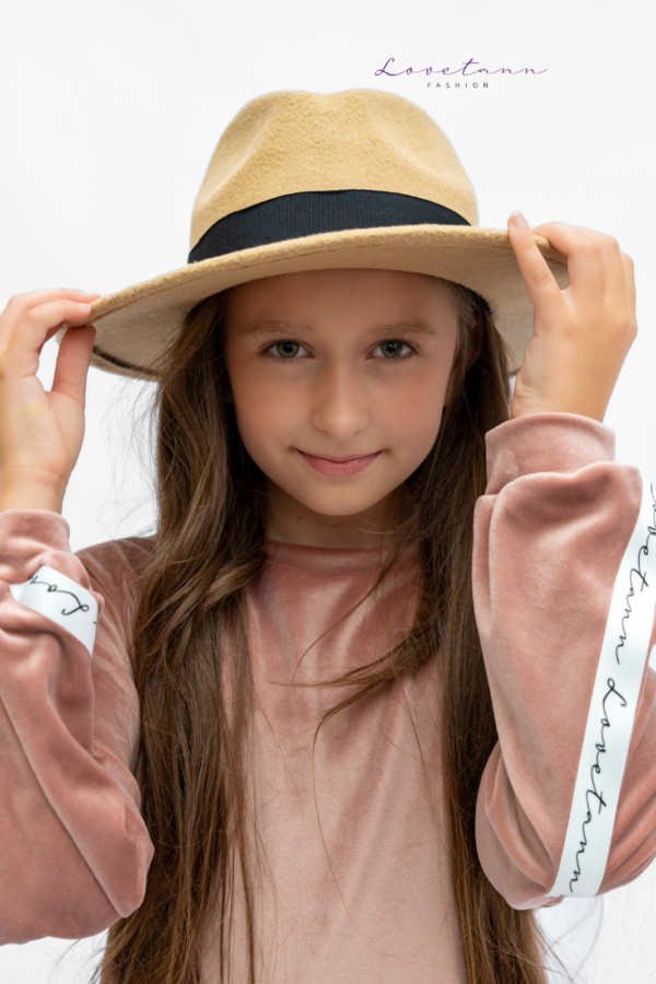 Bluza dziecięca welurowa Basket Brudny Róż by Lovetann