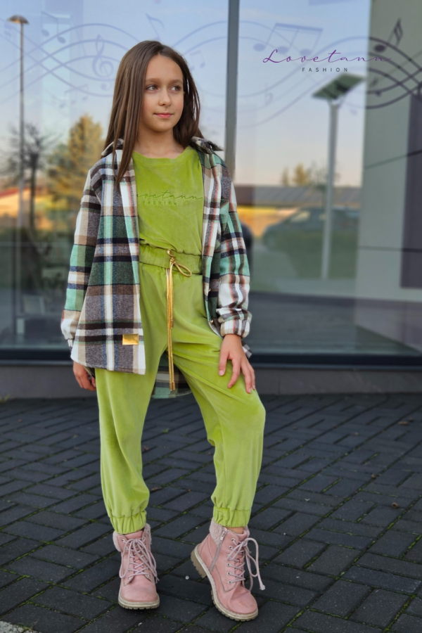 Koszula w kratę dziecięca Stella Zieleń by Lovetann