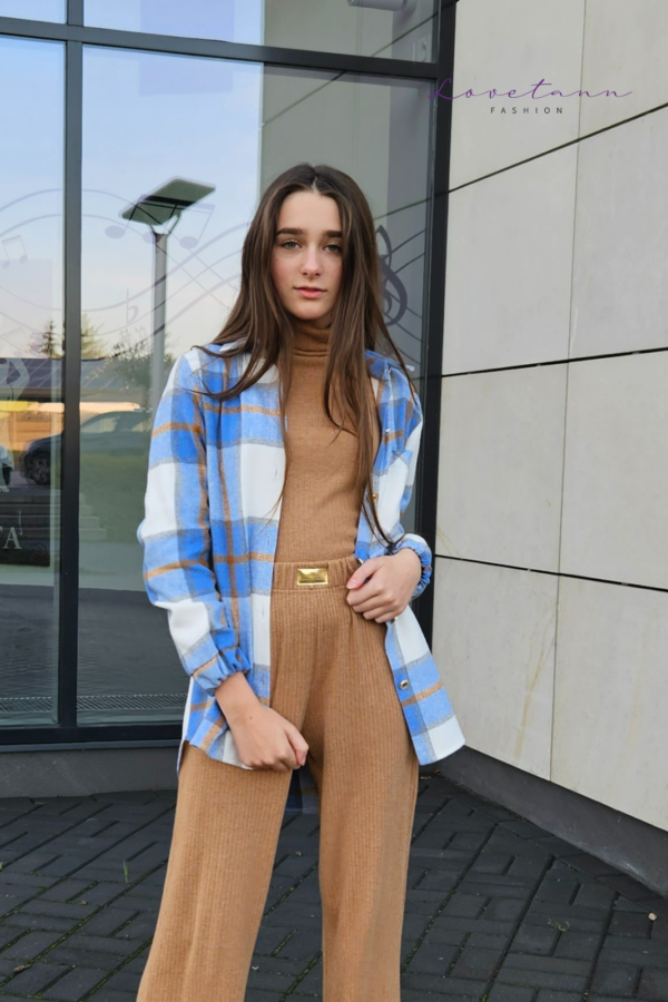 Koszula w kratę dziecięca Stella Niebieski by Lovetann