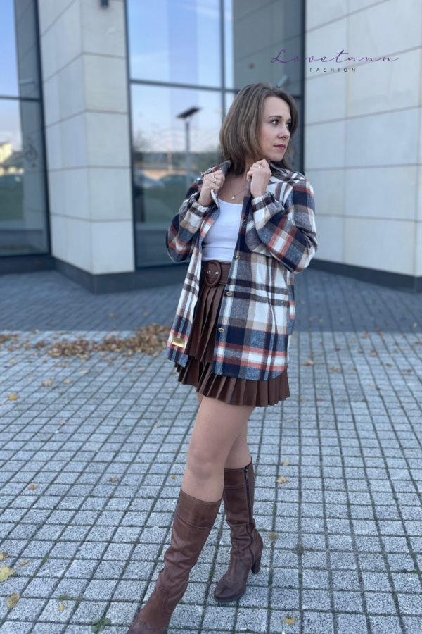 Koszula w kratę damska Stella Granat by Lovetann