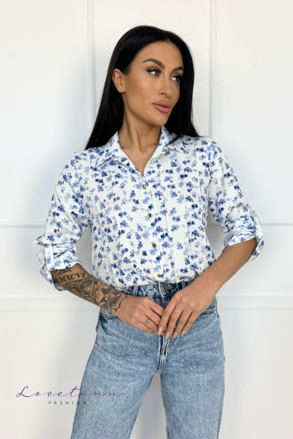 Koszula damska z zaszewkami Aurelia Blue by Lovetann