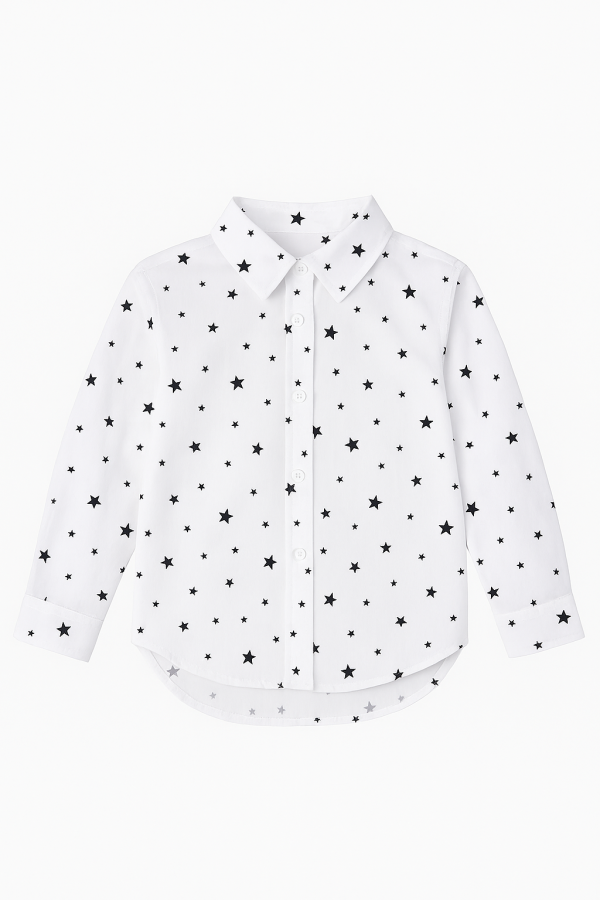 Koszula Dziecięca Galaxy Elegancka W Gwiazdki Smietankowy
