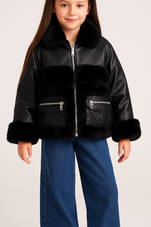 Kurtka Glam Fur Black Czarny